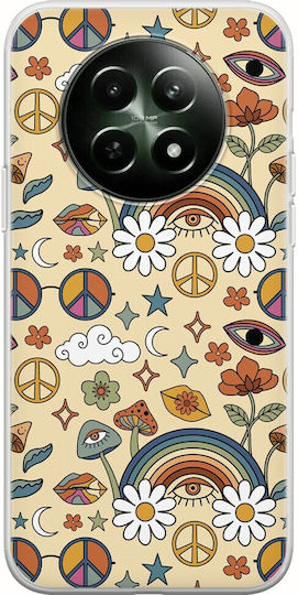 Hippie Rainbow Realme 12x 5g Flexible TPU Transparent Silicone