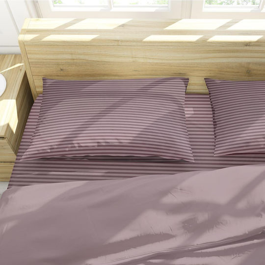 Flamingo Bettwäsche-Set Einzel 170x260cm. Chic Amethyst 3Stück