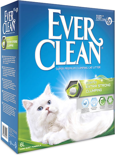 Ever Clean Extra Strong Clumping Nisip pentru Pisici Bentonită cu Aromă Proaspăt 6lt