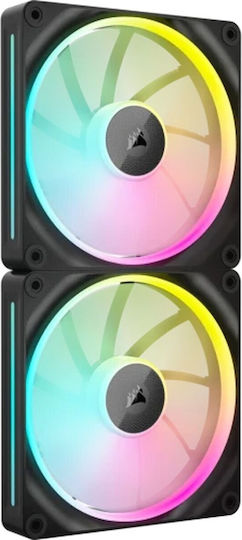 Corsair iCue Link LX140 Case Fan (2000rpm / 84.7cfm) με RGB Φωτισμό και Σύνδεση 4-Pin PWM 2τμχ