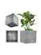 Kadax Ghiveci Plastic Antracit 40x40x40cm.