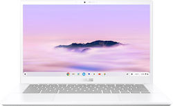 Asus Chromebook Plus CX3402 14" FHD (Kern i5-1335U/8GB/128GB Flash-Speicher/Chrome OS) Pearl White (US Tastatur)