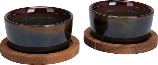 Excellent Houseware Μπωλ Σερβιρίσματος Στρογγυλό Κεραμικό Μπλε με Διάμετρο 9εκ.