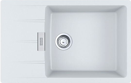 Franke Cng 611-78 Ένθετος Νεροχύτης από Συνθετικό Γρανίτη Μ78xΠ50cm Λευκός