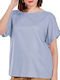 Platinum Fashion Women's Blouse Cotton Blue