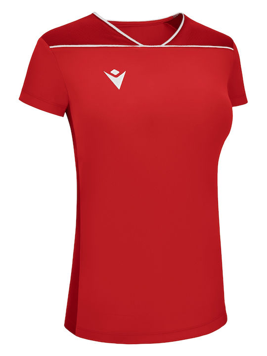 Damen Bluse mit V-Ausschnitt Red, Dark Red, White