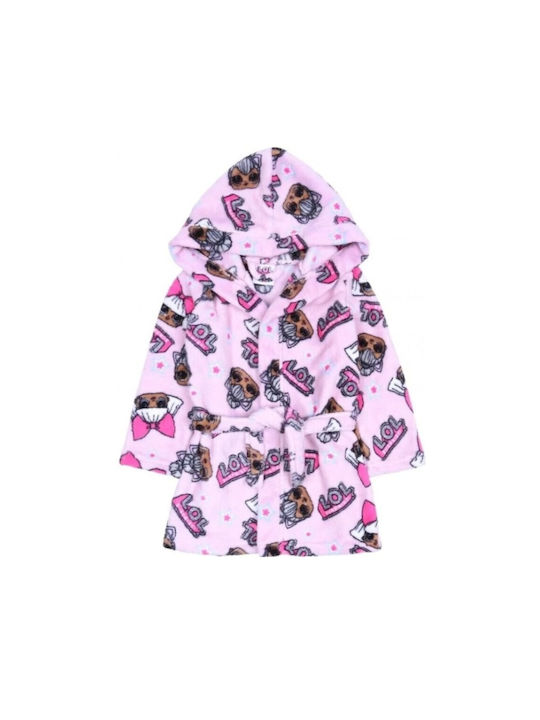Disney Παιδικό Μπουρνούζι Lol Pink Pink με Κουκούλα