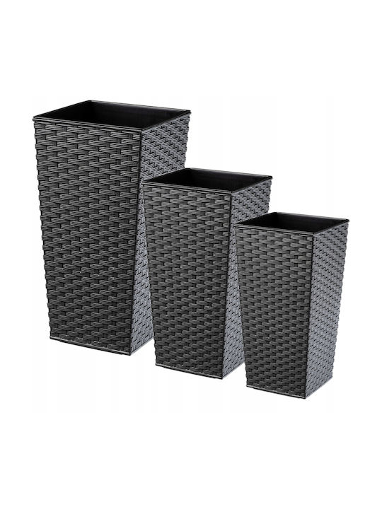 Kadax Flower Pot Set 3pcs Graphite 31145