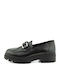 Leather Women's Moccasins in Black Color