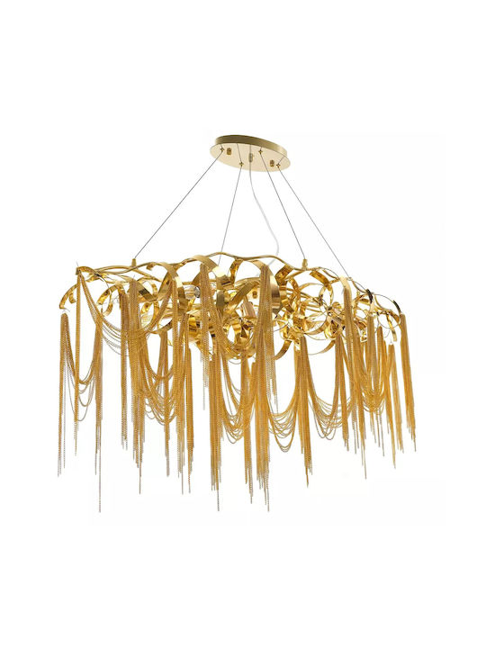 Candelabru 10xLED încorporat Ø55cm Auriu 3087-l100gd-elbulgaria