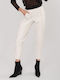 Women's Fabric Trousers Noir, White