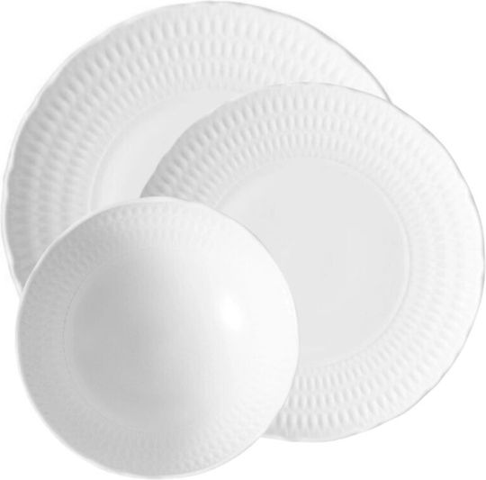 Cmielow Sofia 26 White Porcelain Dinnerware Set 20pcs