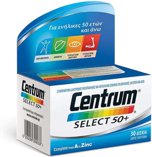 Centrum Select 50+ Multivitamin for Energy & Immune System Boost 30 Tablets