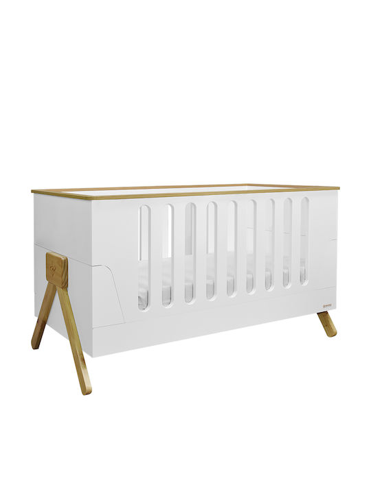 Bebe Stars Βρεφική Κούνια Λευκή για Στρώμα 70x140cm