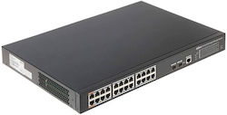 Dahua PFS4226-24GT-360 Gestionat L2 PoE+ Switch cu 24 Porturi Gigabit (1Gbps) Ethernet