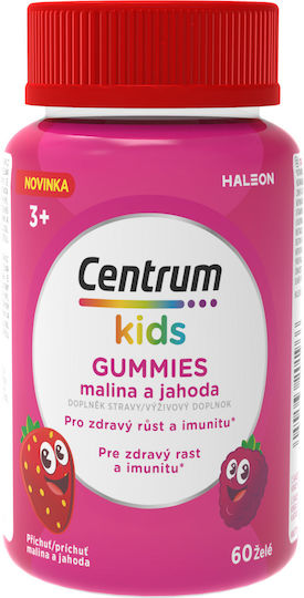 Centrum Gummies with Strawberry & Raspberry Flavour for Supporting the Healthy Development of Children 60 Chewable Gummies