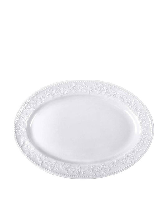 Oriana Ferelli Serving Platter Oval made of Porcelain White 25cm