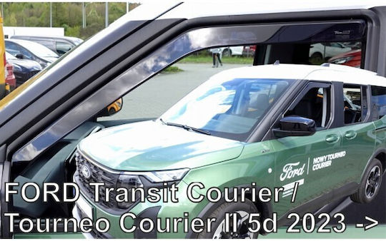 ClimAir Window Visors Dark Compatible With Ford Transit Courier 2023- & Tourneo Courier 2023-, Black