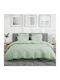 Nordic Paradise Комплект Плик за Завивка Памучен Кинг Сайз с 2 Калъфки 240x220 Pastel Green
