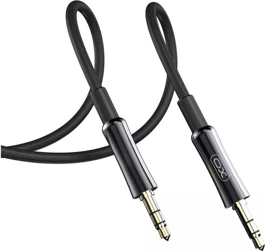 XO 3,5mm Klinkenkabel 3,5mm Stecker - 3,5mm Stecker Schwarz 1m Nb-r255c
