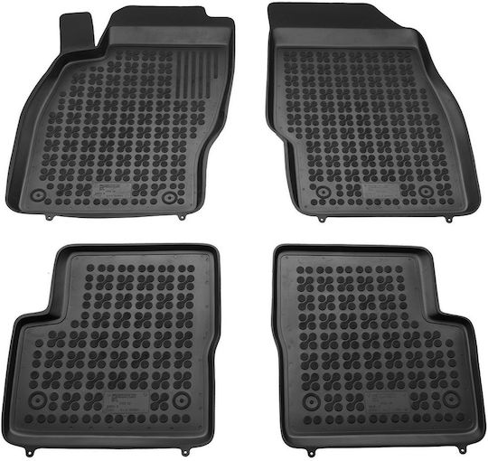 Rezaw Plast Set of Front and Rear Mats 4pcs Tray Type for Opel Corsa D (2006-2014) / E (2014-2019) Black