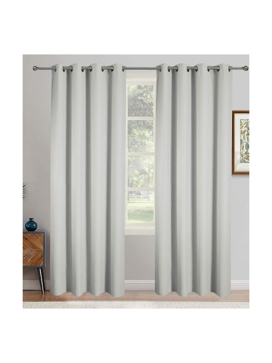 Vasilas Home Κουρτίνα Συσκότισης με Τρουκς Μαύρη 140x270εκ.