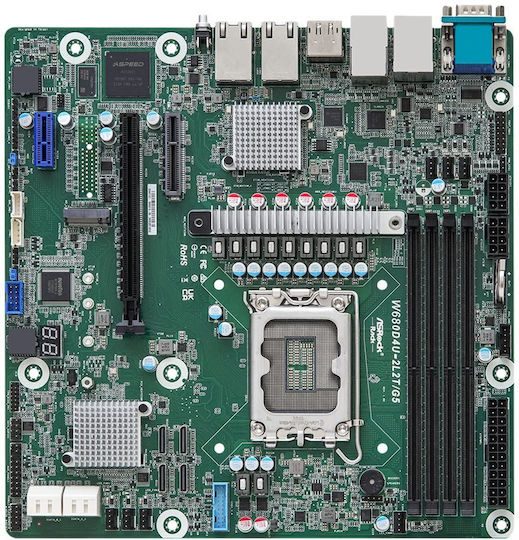 ASRock W680D4U-2L2T/G5 Mainboard Micro ATX mit Intel 1700 Sockel
