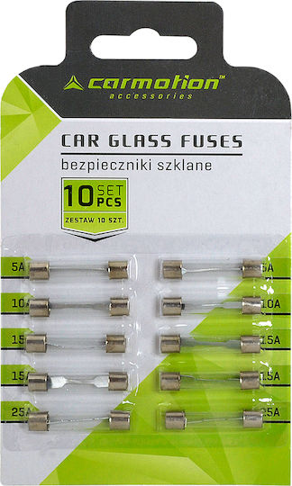 Set Auto-Sicherungen Glas-Rundsicherungen 10Stück