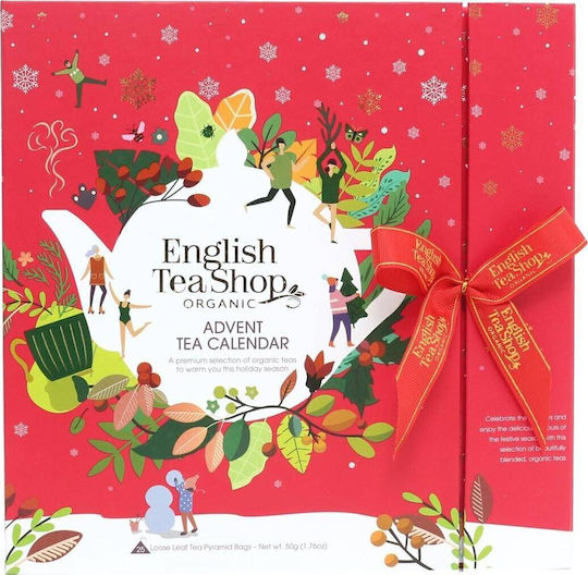 Adventskalender English Tea Shop Set Leichte Tees Rot 25x2 50g