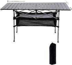 Tabelle Aluminium Klappbar für Camping Schwarz