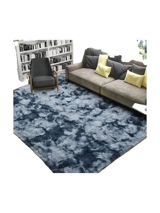 Rug Rectangular Bluish Grey