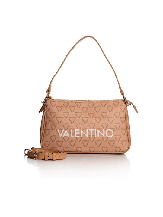 Valentino Bags Дерматинена Дамска Чанта За Рамо Beige/Multicolor