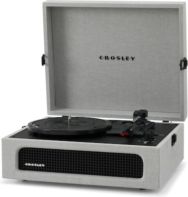 Crosley Voyager SF0005RP-GY1 Βαλιτσάκι Πικάπ με Ενσωματωμένα Ηχεία Γκρι