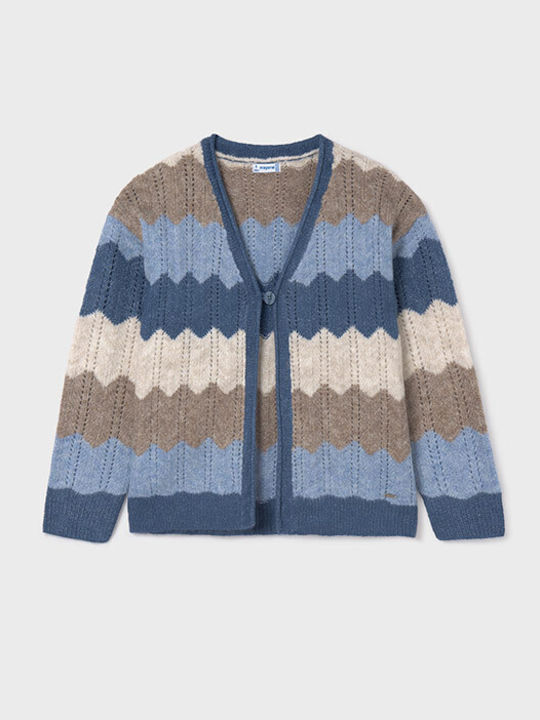 Kinderstrickjacke Gestrickt Dunkelblau