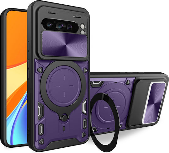 Techsuit Camguard Pro Umschlag Rückseite Silikon Lila (Google Pixel 9 / 9 Pro)