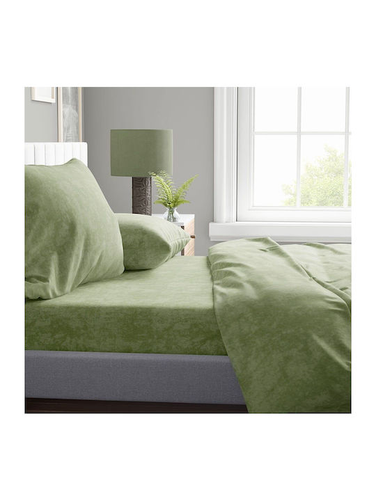Dimcol Sheet Sets Queen 220x240cm. Shadow Lime Green 24 4pcs