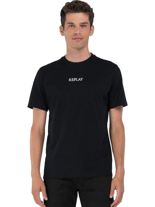 Replay Lettering Tricou Black