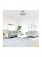 Living Room Furniture Set 3-Seater & 2-Seater & Armchair Gray