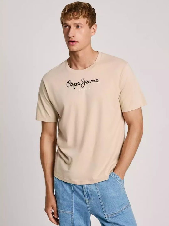 Pepe Jeans Eggo Herren T-Shirt Kurzarm beige