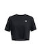 Under Armour Damen Crop T-shirt Schwarz