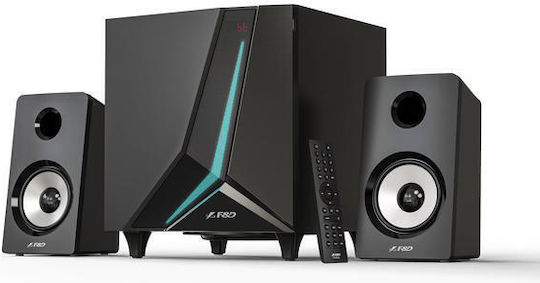 Fenda F670X Безжични компютърни тонколони Компютърни тонколони 2.1 с RGB осветление и Bluetooth Мощност 70W в Черен цвят