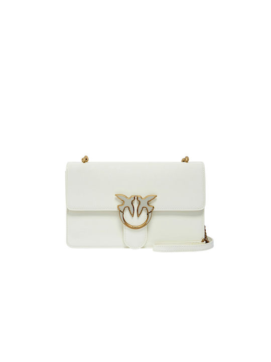 Pinko Din piele Geantă de damă Crossbody Albă