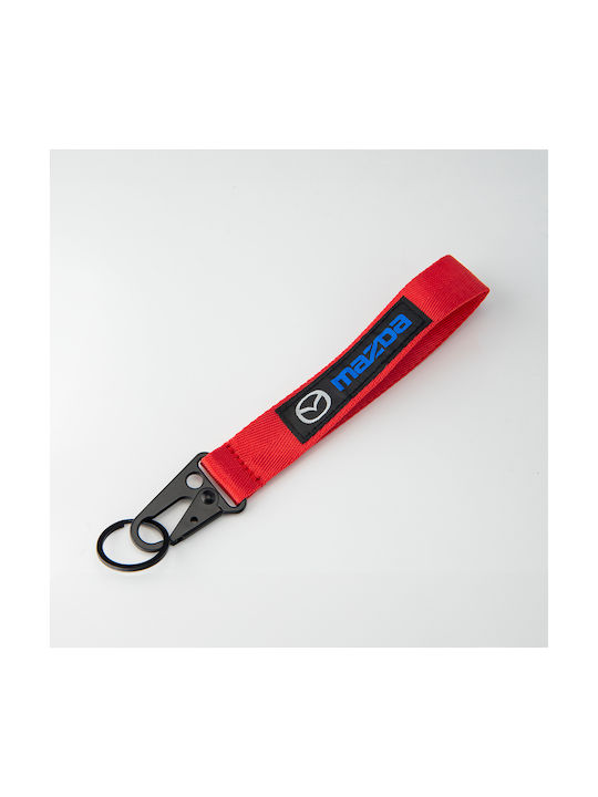 Fabric Keychain Mazda Red-Blue