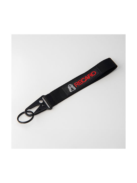 Recaro Fabric Keychain Black-Red