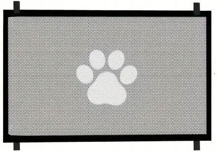 Tür für Hunde aus Plastik in Schwarz Farbe 110 x 110 x 110cm