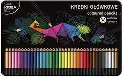 Set 36 Creioane Triunghiulare Frumoase Cutie Metalică pentru Copii Kidea Multicolore Set 36 Creioane Triunghiulare Frumoase Cutie Metalică pentru Copii Kidea Multicolore
