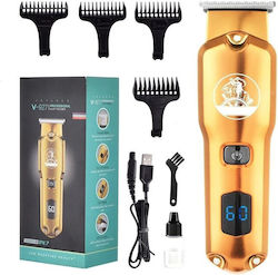 Vgr V-927 5W Cordless Hair Clipper with LCD Screen USB Charging Gold