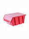 Kadax Plastic Cutie de Depozitare cu Capac Roșu 49x29.8x21cm 1buc