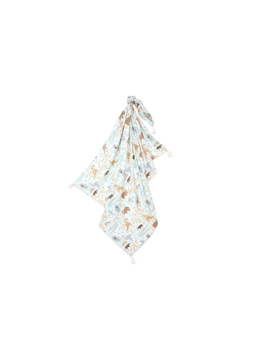 La Millou Bamboo Muslin Swaddle Wrap Blue Blue 100x120cm.