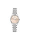 Philip Watch Γυναικείο Ρολόι 28mm Μπαταρίας με Ασημί Μεταλλικό Μπρασελέ
